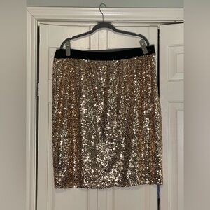 Worthington - Gold Sequin Skirt - 2X - NWOT